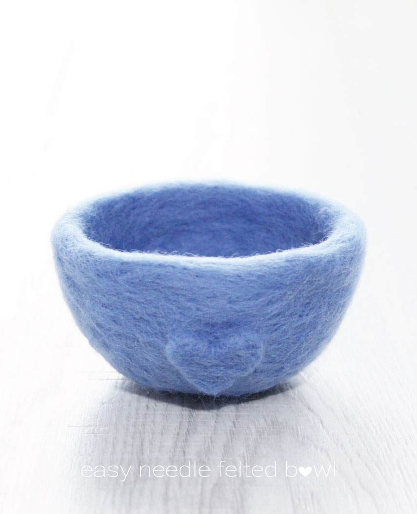 Needle Felting for Beginners: Easy Sweet Felted Bowl